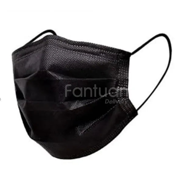 Black Face Mask 3 Ply 50/box