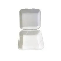 Bio Hinged Sugarcane Box (l) 9x9x3" 200/cs