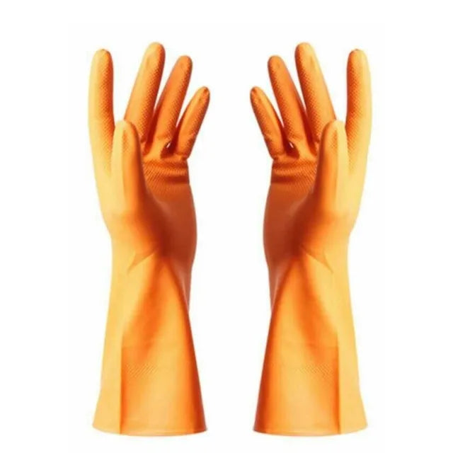 Gloves Rubber Orange Small 12/pk