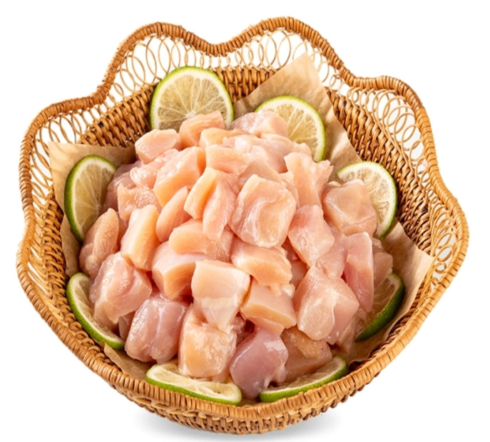 SkinlessBoneless鸡腿肉丁(不同尺寸切)/lb