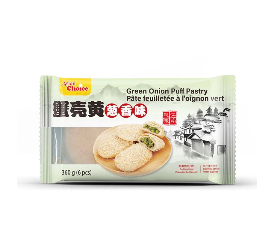AC- Green Onion Puff Pastry 蟹壳黄葱香味 (6 pcs) 360g*30/case