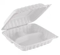 【price】ty93 Pp Hinged Container 3-comp. White 9x9x3" 150/cs