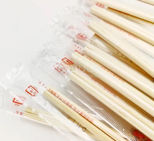 5.5mm Wide Bamboo Chopstick with Plastic Wrap 3000/cs