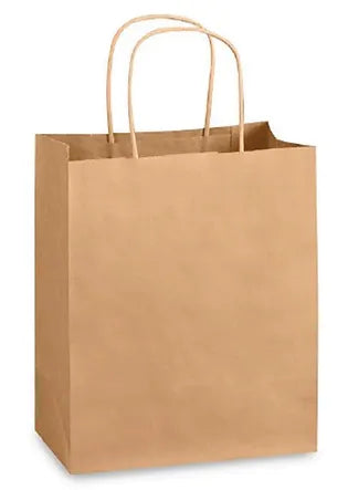 Kraft Twisted Handle Paper Bag (xs) 8.27"x4.53"x10" 250/cs)