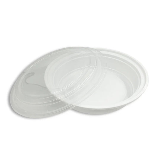 RO37 | 37oz Microwaveable PP White Round Container W/ Lid 150/case